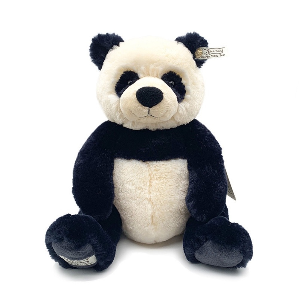 Black and Cream Stuffed Panda Bear Toy